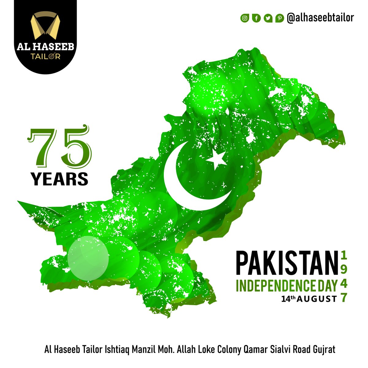 alhaseebtailor's tweet photo. Al Haseeb Tailor Pakistan Independence Day 14 August 2022
#alhaseebtailor #Gujrat #sahiralibagga #14august2022  #isprofficial #DHAMultan #IndependenceDay #PakistanZindabad
#PakistanDay #DilDilPakistan #junaidjamshed #alabrarmedia https://t.co/vBgY0xW9Ej