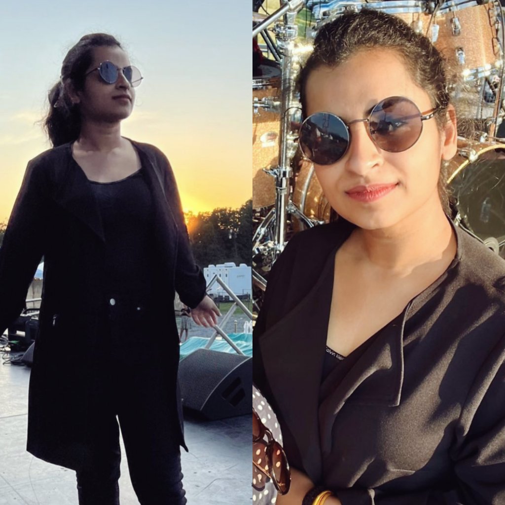 Thooriga_7's tweet photo. I still can't get over this look!!🖤🔥
This round shades suits you well😎
@sivaangi_k #Sivaangi https://t.co/cipZunDTJs
