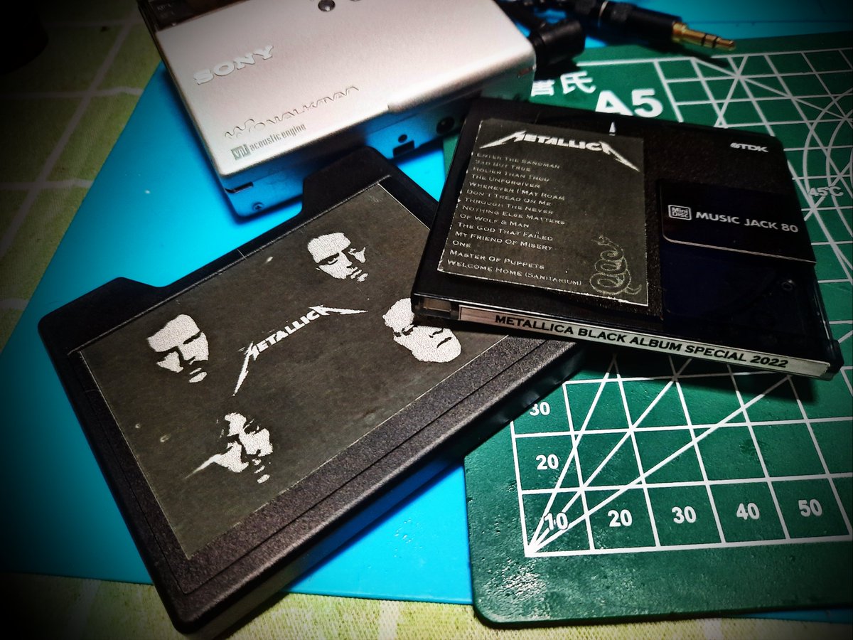 kervsky's tweet photo. Tonight's labors, not my best work cutting wise but it's mine 😁 the album marked my transition from new wave & high school to troublesome college teen music misfit. #minidisc #sonyminidisc https://t.co/3vpSTY8q6B