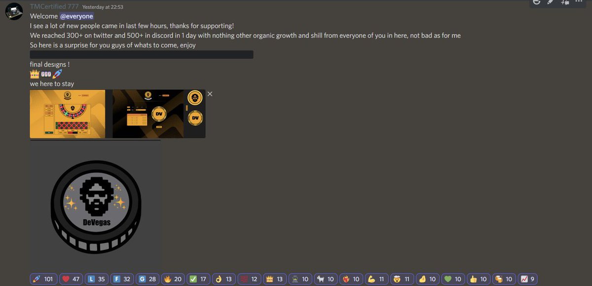 DeVegasCasino's tweet photo. Hey MFRS!
800 discord members in less than 48h. 
We wont take a single cent from community before we deliver.

BOTH COINFLIP AND ROULETTE FROM @SolaLandHQ ARE LIVE ON MONDAY 15th
Sneak-peeks in discord!
 
JOIN NOW FOR MORE INFO

⬇️ ⬇️ ⬇️

https://t.co/cR5QWPXZyO https://t.co/vVazdtdIv9