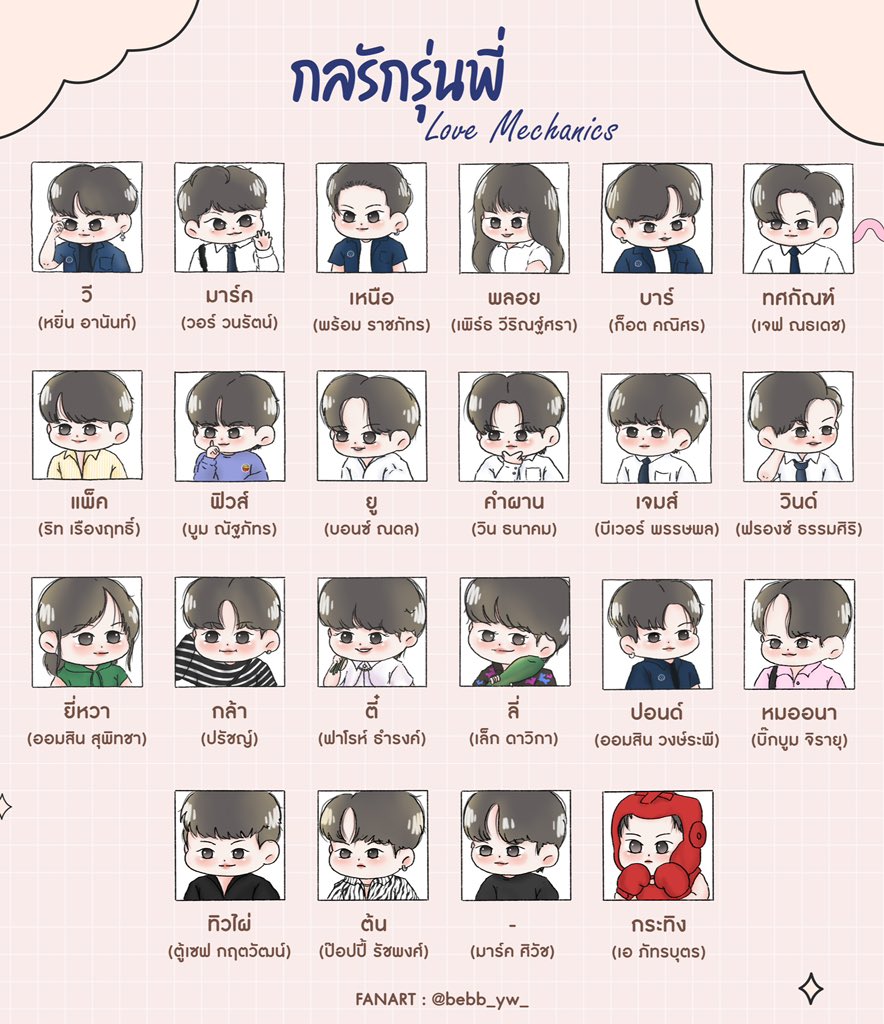 บ้ายบายกลรักรุ่นพี่ ขอบคุณตัวละครทุกตัวที่มามอบความสุขให้นะค้าบ ·͜·♡
#LoveMechanicsFinale