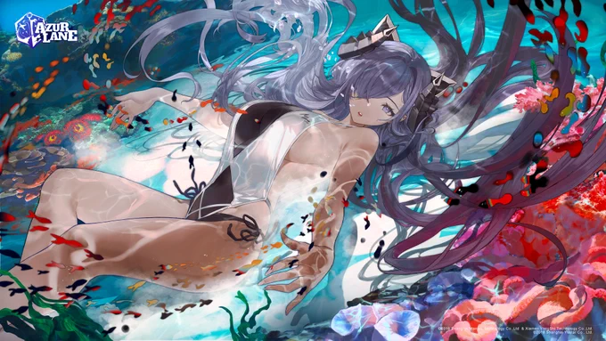 The Anniversary artwork I drew for Azurlane.looking forward to seeing the book. #AzurLane #AzurLane4thAnniv #Yostar 