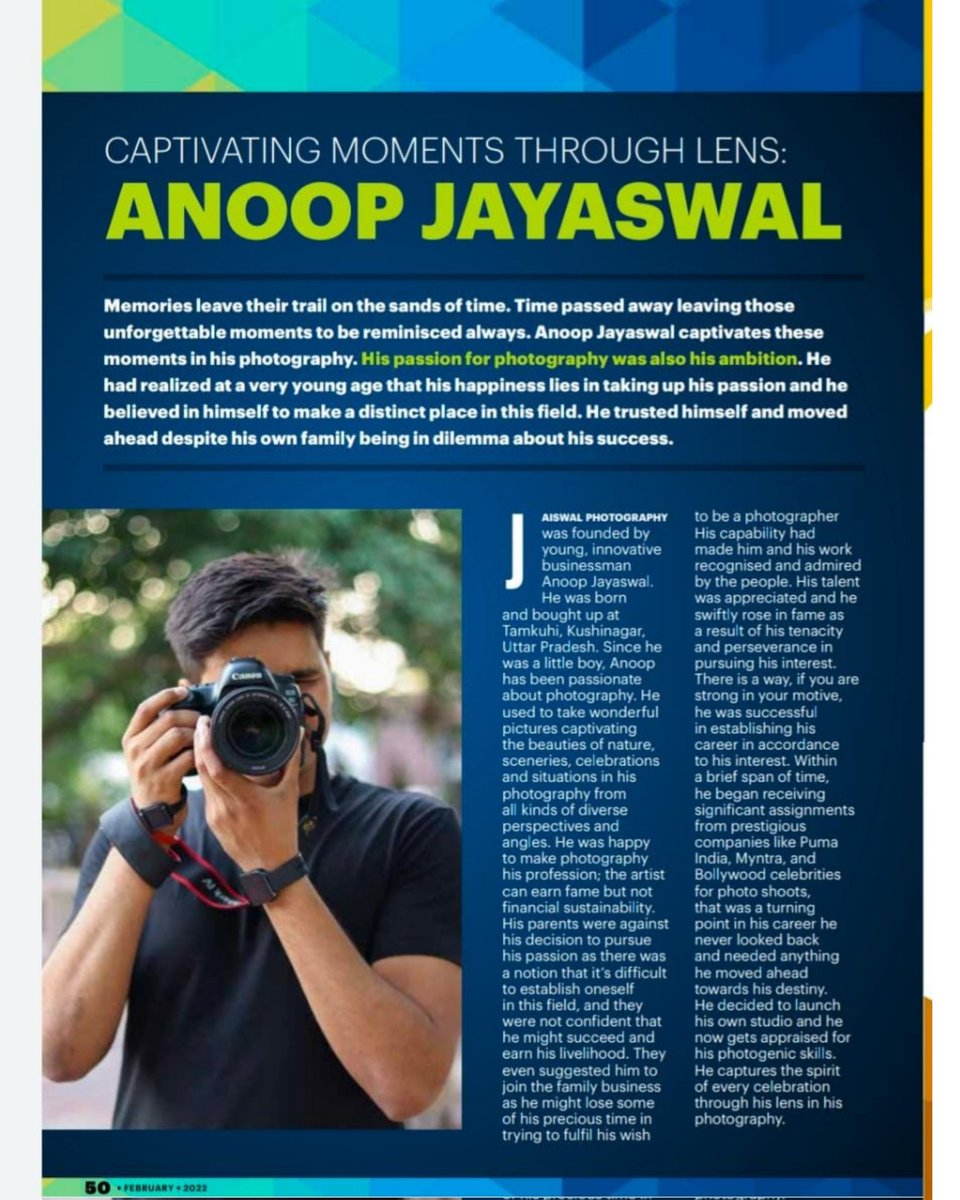 JayaswalAnoop's tweet photo. "A dream does not become reality through magic; it takes sweat, determination, and hard work."
#achivement #anoopjayaswal #fashionphotography https://t.co/Rg3JpWwi4N