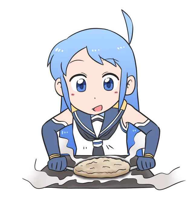 お好み焼き焼く五月雨 