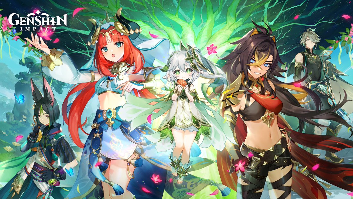 ナヒーダ(原神) ,ネル(原神) 「Genshin Impact Version 3.0 launches Augu」|Final Weaponのイラスト
