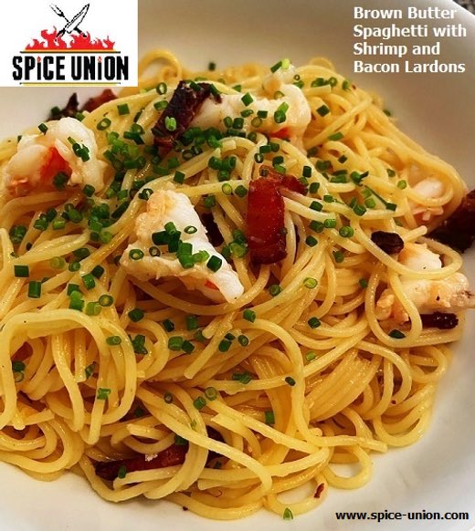 Spice_Union's tweet photo. Shrimp, bacon, butter and pasta! Season boldly and taste life!
•
#recipe &amp; #spice avail @ https://t.co/eKpBbmlPX5
•
#shrimp #bacon #pasta #Butter #spaghetti #italianfood #yum #saturdaykitchen #buzzfeast #happyfood #recipeshare #SaturdayVibes #SaturdayMotivation #Cooking https://t.co/zwe1DBIBHO
