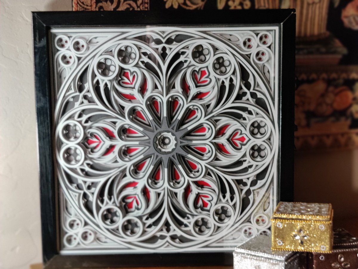 casady_sandra's tweet photo. Excited to share the latest addition to my #etsy shop: Black, Red and Grey 3D Mandala https://t.co/w6oJmLJhOD #black #gray #framed #entryway #contemporary #lacquershadowbox #anyroom #anydecor #yearround https://t.co/lB8RdNllAQ