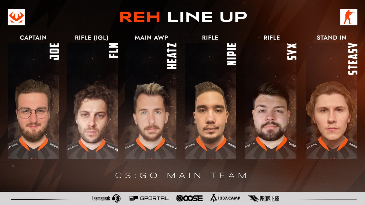 REH Gaming 🦌 (@rehgaming) on Twitter photo Wie wir in der kommenden <a href="/99DAMAGEde/">99Damage</a> Div3 und <a href="/ESEA/">ESEA League</a> Intermediate Liga die Wins einholen? 🤔 Ganz einfach:
🇩🇪 <a href="/JoeCS10/">Joe</a>
🇩🇪 <a href="/flnCSGO/">Pascal Fischer</a>
🇩🇪 <a href="/hEATZCS/">hEATZ</a>
🇩🇪 <a href="/Nipie_Nico/">Nipie | Nico</a>
🇩🇪 <a href="/SyXcsgo/">SyX</a>
🇦🇹 <a href="/Steasy_csgo/">Steasy™</a>
Herzlich Willkommen an unser neues CS:GO Main Team und auf eine wilde Zeit! 🧡🔥
#GoWildREH🦌 Wie wir in der kommenden <a href="/99DAMAGEde/">99Damage</a> Div3 und <a href="/ESEA/">ESEA League</a> Intermediate Liga die Wins einholen? 🤔 Ganz einfach:
🇩🇪 <a href="/JoeCS10/">Joe</a>
🇩🇪 <a href="/flnCSGO/">Pascal Fischer</a>
🇩🇪 <a href="/hEATZCS/">hEATZ</a>
🇩🇪 <a href="/Nipie_Nico/">Nipie | Nico</a>
🇩🇪 <a href="/SyXcsgo/">SyX</a>
🇦🇹 <a href="/Steasy_csgo/">Steasy™</a>
Herzlich Willkommen an unser neues CS:GO Main Team und auf eine wilde Zeit! 🧡🔥
#GoWildREH🦌