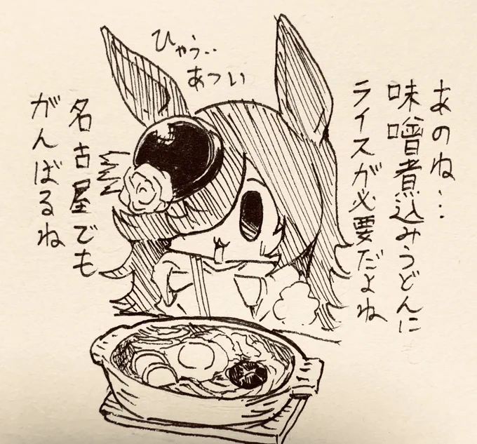 味噌煮込みうどんにもライスがいるよね 