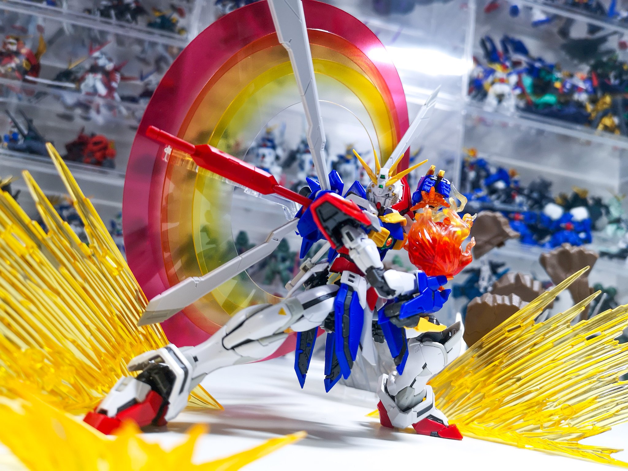 ガンダムベース限定RGゴッドガンダム 飾り台と日輪エフェクトのみ タカハシ【YouTube『タカラボ』】 on X: