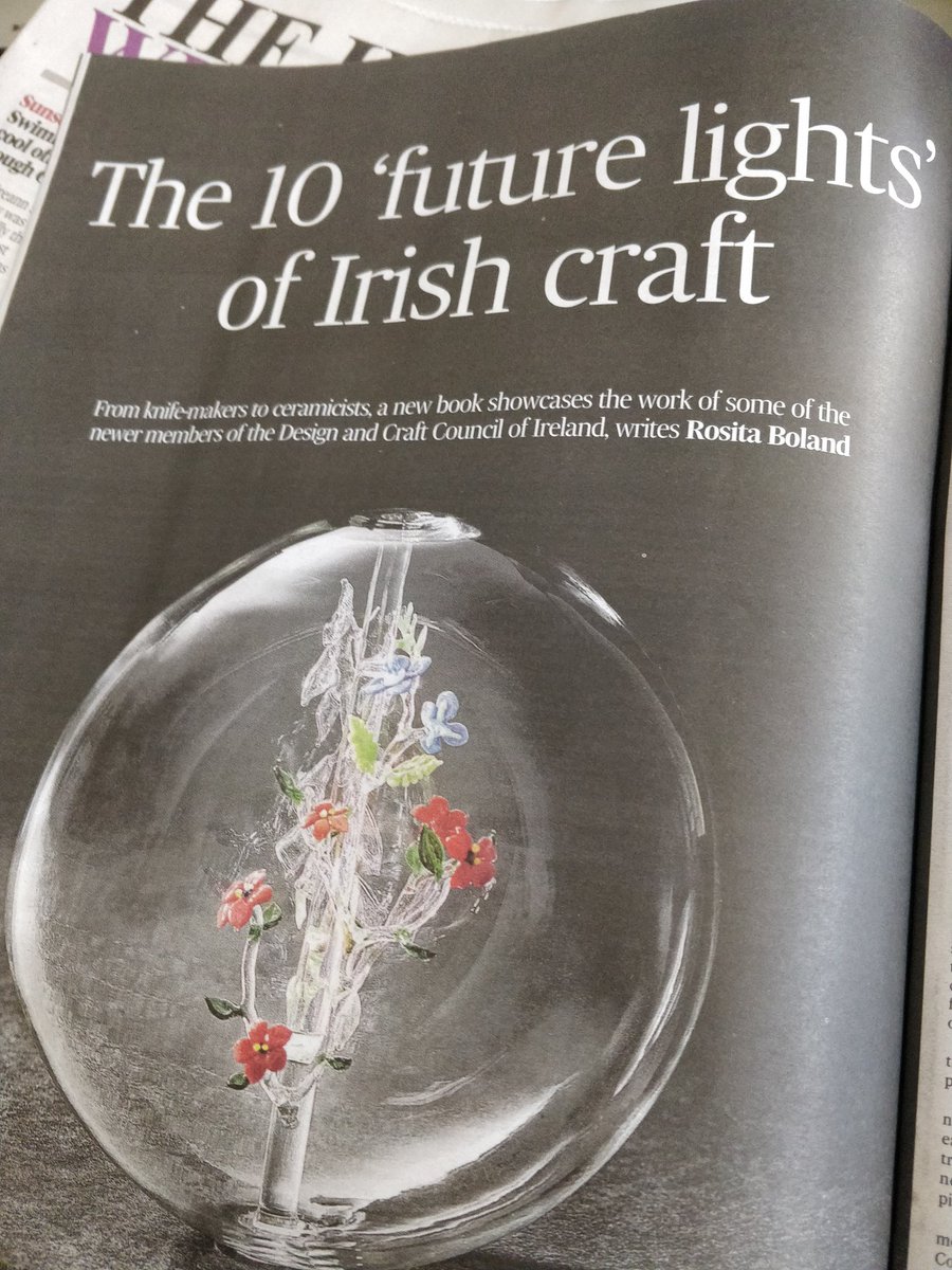 Great to see <a href="/Anni___mariee/">anni___mariee</a> feature in the <a href="/IrishTimesMag/">Irish Times Magazine</a> as one of ten future lights of Irish craft 👏 A very talented group of makers.  #Ireland #Craft #Design