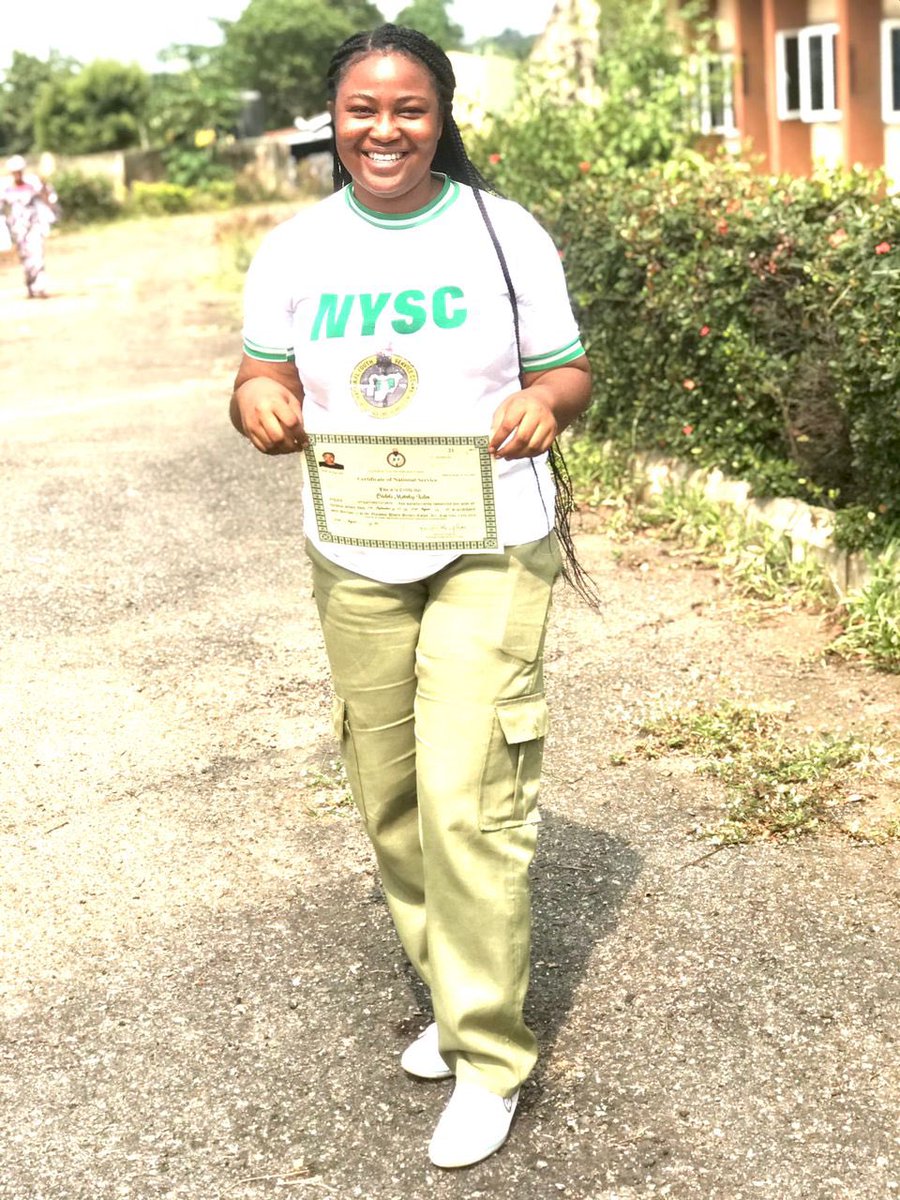 OdelolaH's tweet photo. Served my father’s land diligently, Hanged the boots NYSC done🥰 https://t.co/d1dbvFueOF