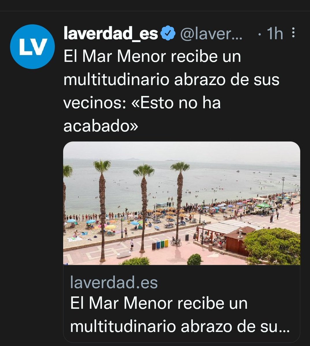antonioh2003's tweet photo. Ni una mención en el TL de  @la7tele @La7Noticias al #AbrazoMarMenor, hace un año contraprogramaron la anoxia con un "idílico reportaje" 
#TeleMiras #AbrazoMarMenor
El resto de medios regionales si la reflejan 
👉🏼@diariolaopinion 
👉🏼@MurciaPlaza_
👉🏼@laverdad_es https://t.co/WCeySqO19D