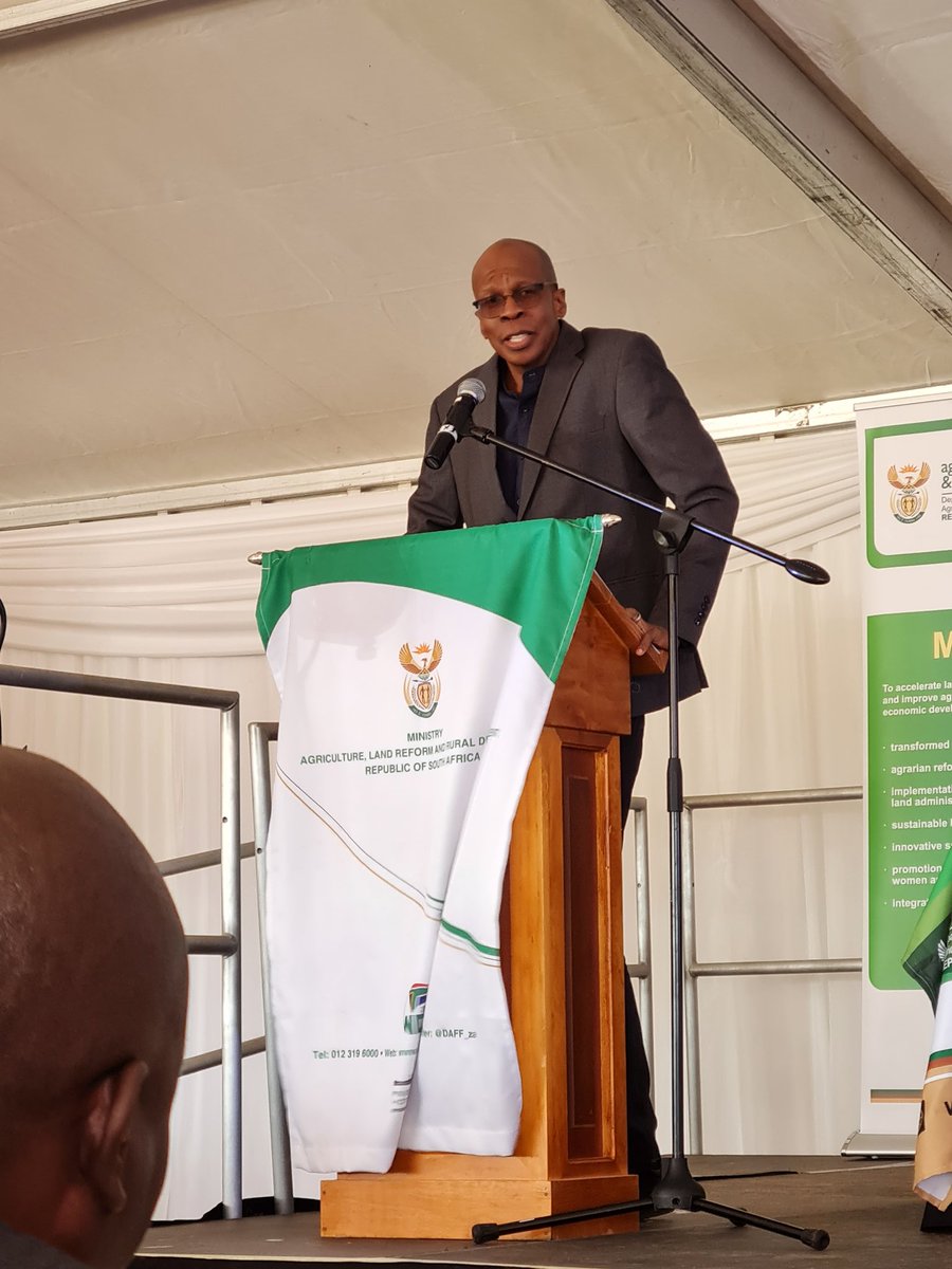 Wendy23453876's tweet photo. Farm implementation handover Ceremony this morning for Thembilihle farmers in Middelpos, Saldanha.The DALRRD supported these small farmers with R9.2 million worth of implements๐ฟ๐ฆ๐ฟ๐ฆ #DALRRD #WCDOA #Nationalmarketingcouncil https://t.co/Mz8jcAEWMo