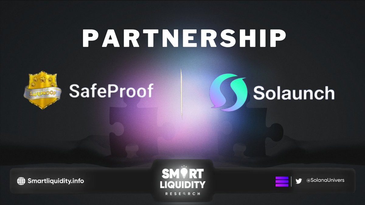 SolanaUnivers's tweet photo. 🧩@SafeProof_io formed a partnership with @Solaunch_io, a decentralized crowdfunding platform for fundraising across all major crypto networks. 

🧩#Solaunch aims to provide fair and safe investment opportunities for the blockchain industry. 

🔽INFO
https://t.co/vV73IRbb65 https://t.co/YrbLxLnXzc