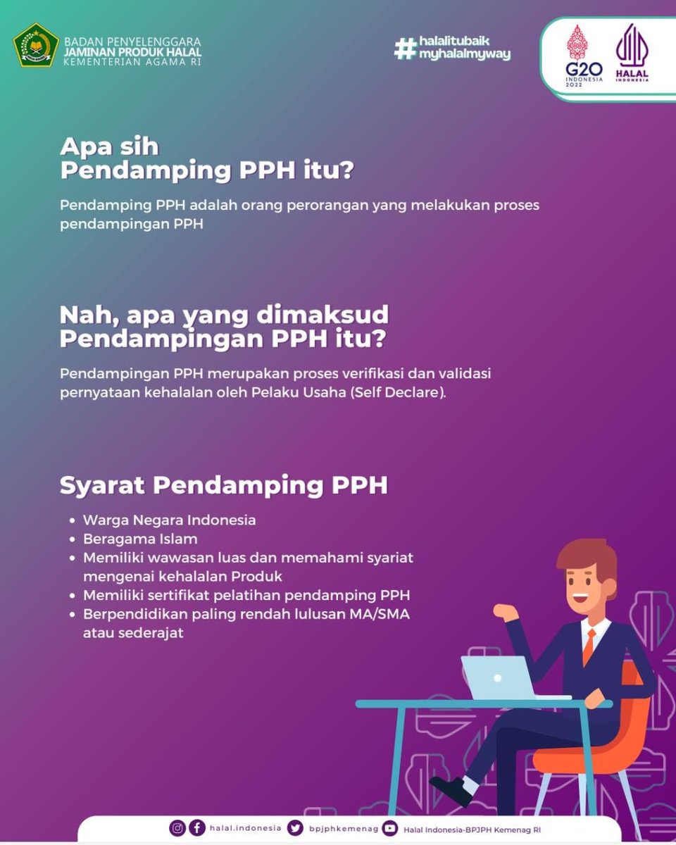 Kemenag_RI's tweet photo. Buat #SahabatReligi yang berminat ikut rekrutmen 6.179 Pendamping Proses Produk Halal (Pendamping PPH), sila baca dan pahami info berikut:👇 

https://t.co/B5wBCs2qNJ https://t.co/d5QhM4O5d9