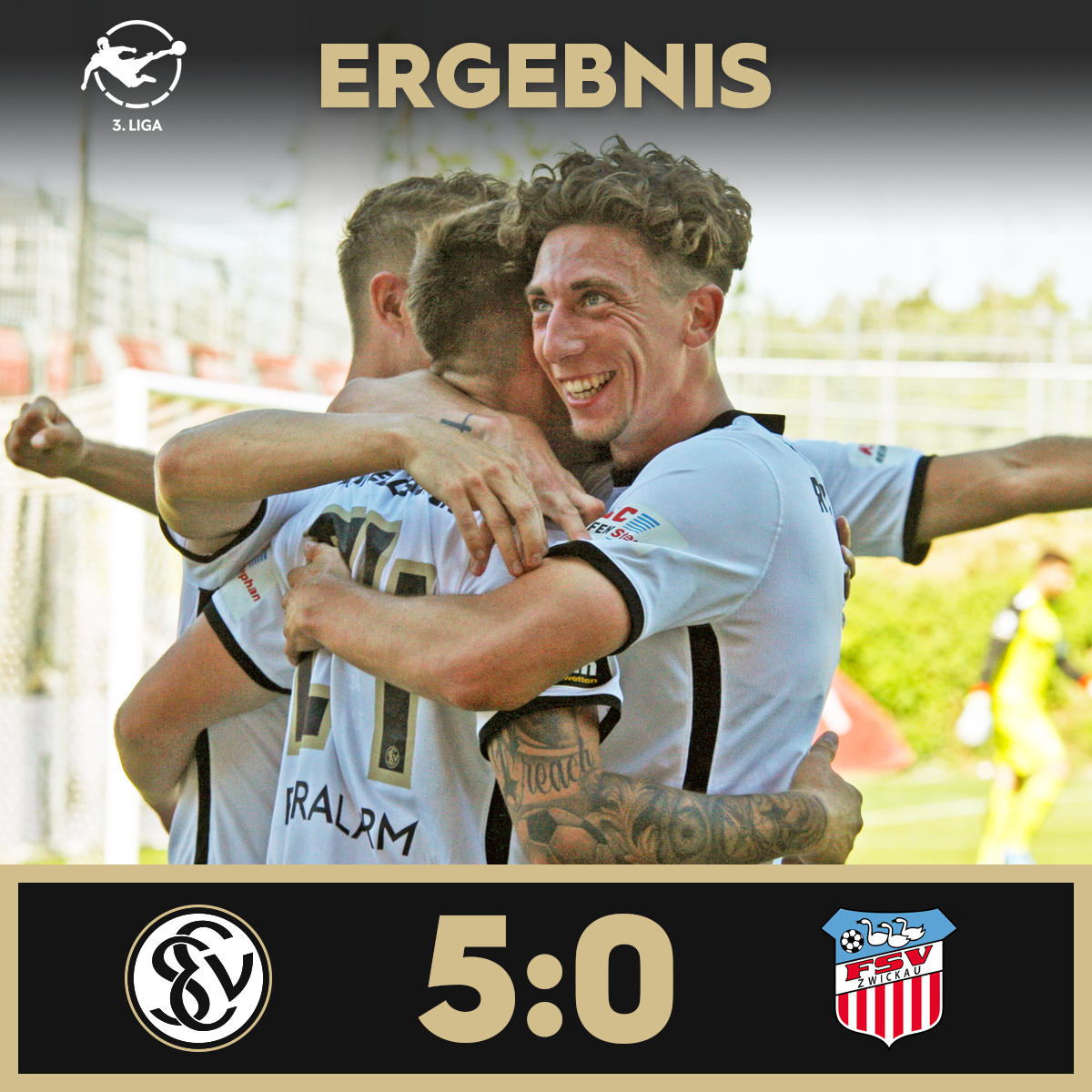 SV07Elversberg's tweet photo. Was für ein Spiel… Elversberg gewinnt nach 90 Minuten hochverdient mit 5:0 gegen den @FSVZwickau . Klasse Jungs!
#ELVFSV #DieElv #UnsereElv #NurDieSVE https://t.co/QPXArifmmG