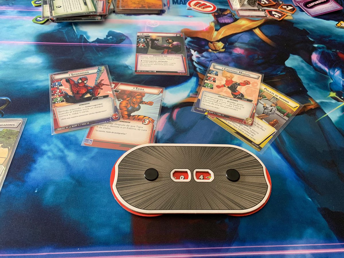 boardgames_Miky's tweet photo. Más vale tarde que nunca. Ganamos al maldito Klaw y su colega Rino a la cuarta. #MeffyChampions02 https://t.co/lYmhTp0m62