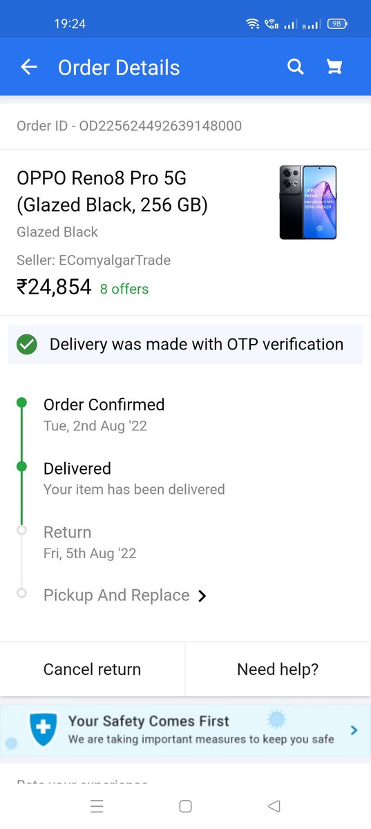 SoundaryaLahar9's tweet photo. @_sachinbansal @_Kalyan_K @Flipkart @flipkartsupport
It's been 9 days since this torture. I have been patient however I can. This is enough. Kindly respond quick and clear it quickly. It's a request for heaven sake. #Flipkart #flipkartsupport #flipkartsucks https://t.co/FP5g2fQnfu