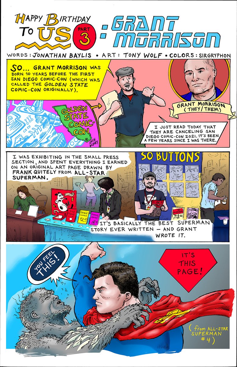 JonathanBaylis's tweet photo. #SPDBFReview @brokenfrontier @AndyWPOliver #SmallPressDay

The year of So Buttons 12 (currently at printers!) is another with UK-connects with 1-pagers about Johnny Rotten (art by @mrjoshbayer) and Grant Morrison (art by @tonywoldness), born on my b-day! https://t.co/7fp0CIcwzA https://t.co/2grX3ZpNWc