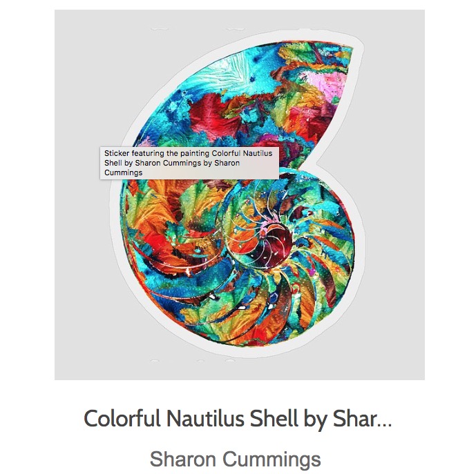 Terracegallery's tweet photo. Colorful Nautilus Shell - DAILY STICKER - Get It:  https://t.co/DtIqSH5x4F #nautilusshell #nautilus #art #artwork #artist #artists #Stickers #dailystickers #beach #beachlife #beachvibes #BuyIntoArt #FindArtThisSummer https://t.co/O12ZBtH7PS