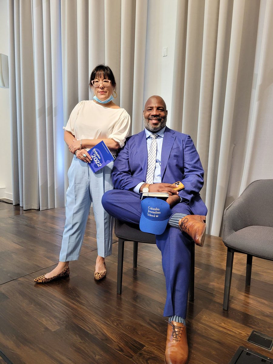 columbiajourn's tweet photo. Dean @jelani9 and Michigan State University Professor of Practice and award-winning filmmaker, Carleen L. Hsu (MA '16), are graduation ready! #CJS22 https://t.co/3dHMYMgxWS