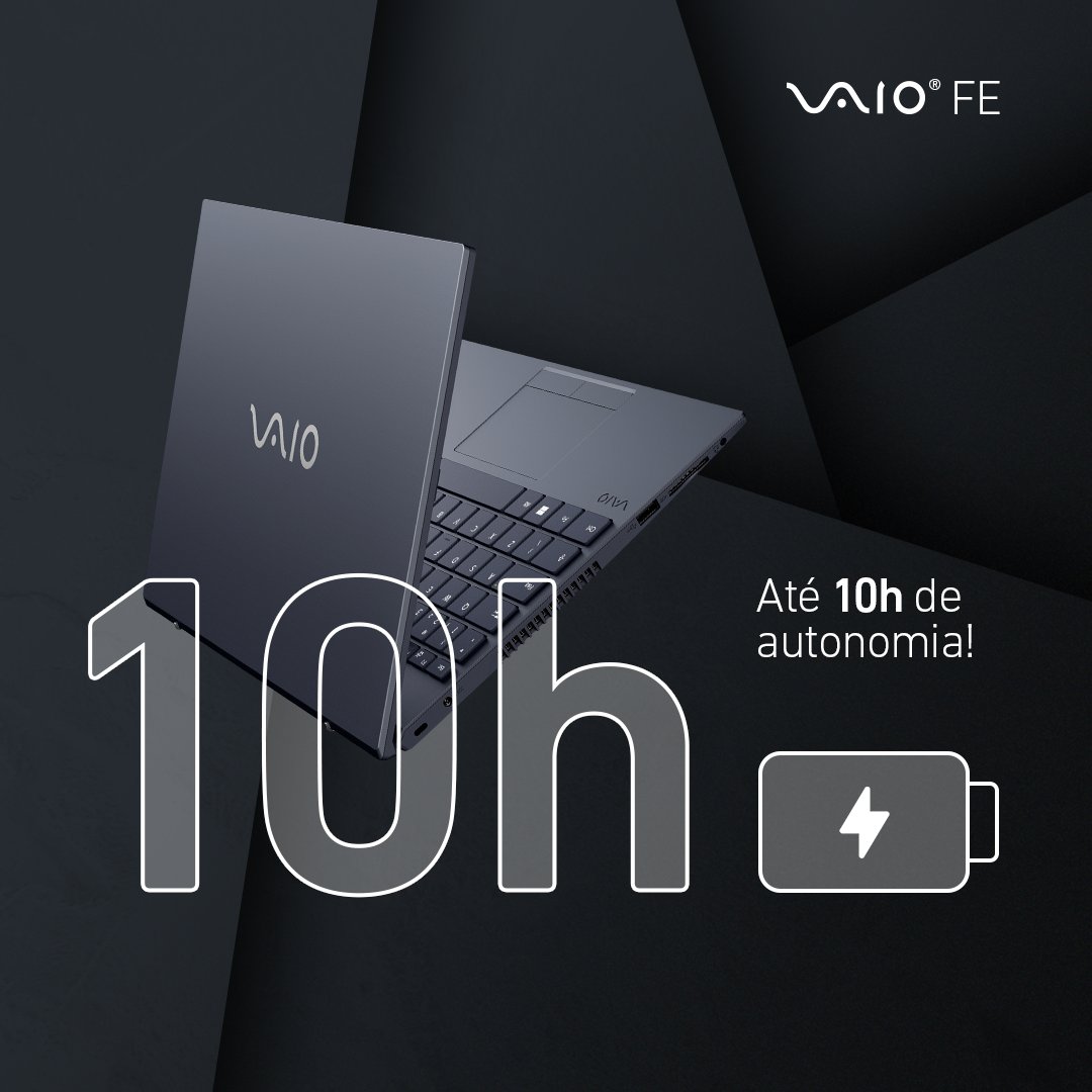 vaio_brasil's tweet photo. O novo VAIO® FE tem uma bateria especial de polímero de lítio 55 Wh de alta capacidade. Ou seja, garante um dia todo de trabalho com muita autonomia!

Conheça: https://t.co/JZQobqKRr0

#VAIO #VAIOFE #AlderLake #Bateria https://t.co/4hCaF0u6bk
