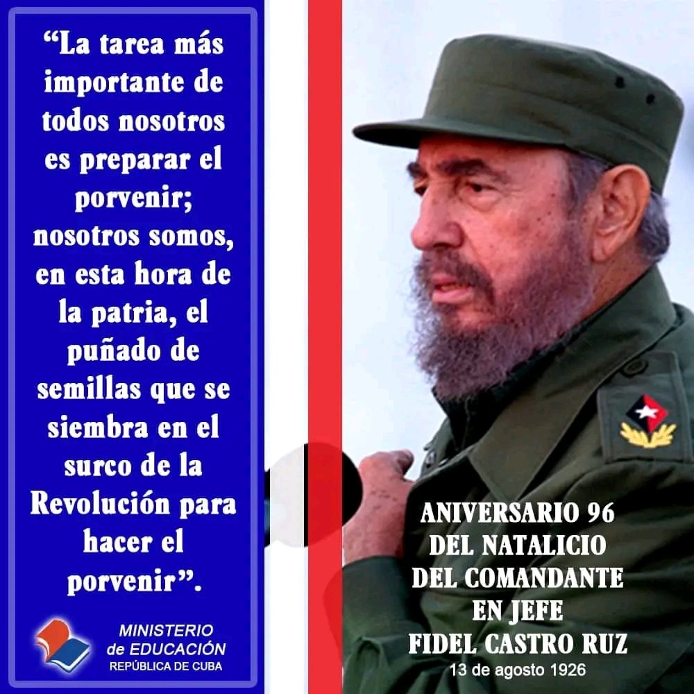 elsa_ena's tweet photo. #FidelPorSiempe,  artífice de las transformaciones educacionales, los educadores cubanos seguimos tu ejemplo. #TenemosMemoria #CubaViveEnSuHistoria #SomosCuba @PresidenciaCuba https://t.co/Q7UbW5yDxL