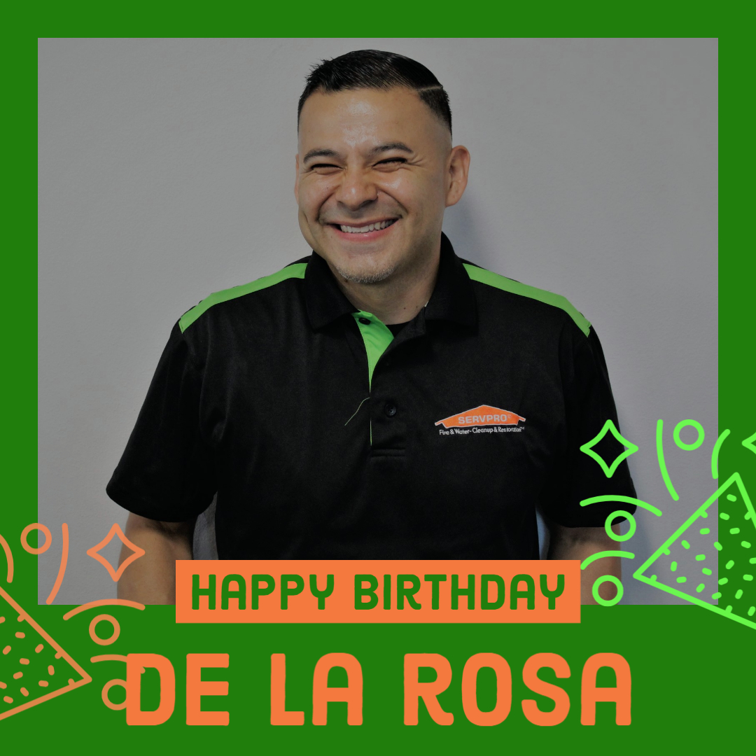 Join us as we congratulate one of our technicians on his very special day! 
#HappyBirthday, Rose, we hope to continue to celebrate many more birthdays as your #SERVPRO family. 
servproeastmissionsouthedinburg.com