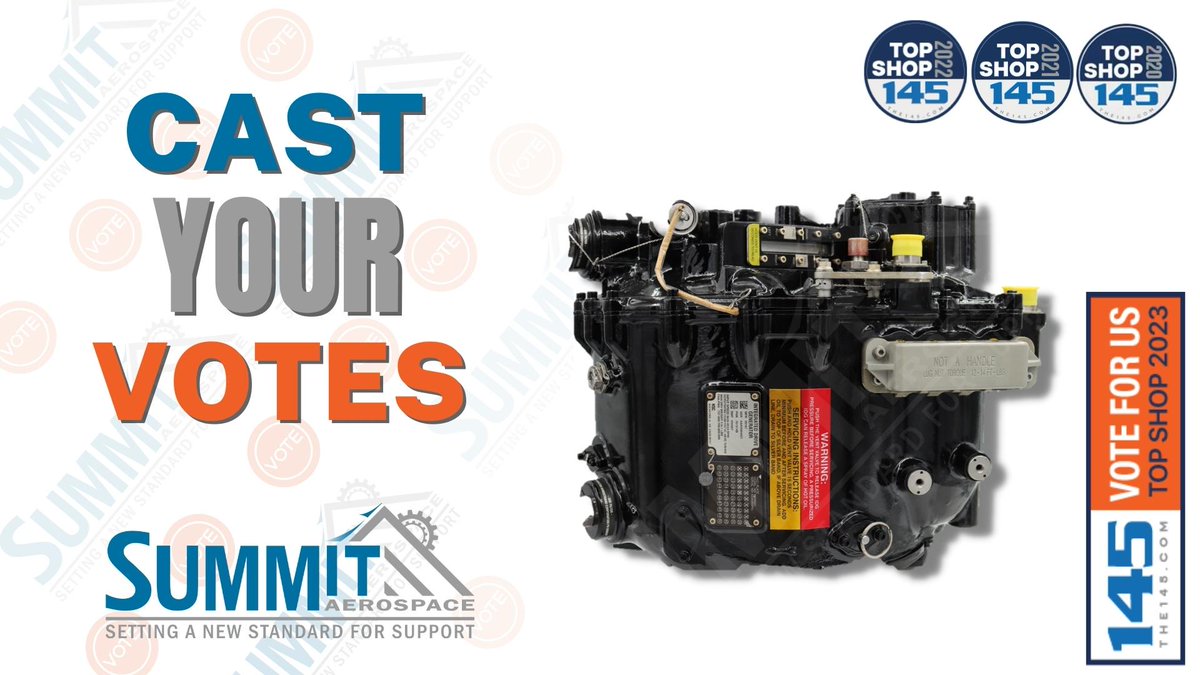SummitMRO's tweet photo. Happy Saturday! Don't forget to cast your votes! #The145.com ------> https://t.co/9abdwO1Xz2
#Aircraft #Aviation #AviationIndustry #AirlinesandAirplanes #MRO #Airlines #TopShop #Summit #summitaerospace #pilotshopmiami #summitaviation #WeAreSummit #EliteSuppliers #IDG #vote https://t.co/N5XkrpFQAN