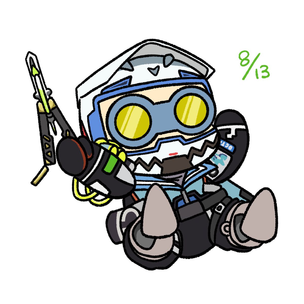 1boy solo goggles male focus chibi white background animification  illustration images