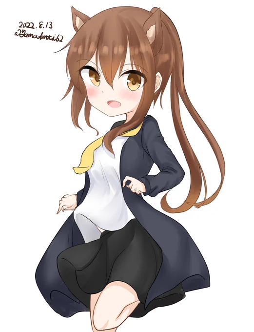 #艦これ版深夜の真剣お絵描き60分一本勝負 #艦これ版真剣お絵描き60分一本勝負_20220813文月ちゃん 