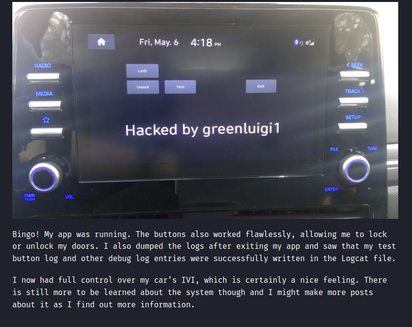 gertvdijk's tweet photo. 2021 Hyundai Ioniq SEL car infotainment software appears to be encrypted with NIST-example RSA keypair and a ZIP-password in plaintext, in a script.

Never roll your own crypto, but also don't forget to substitute your keys, lol. 😂

https://t.co/lZ4mgF0ceX https://t.co/32qGDgA3MU