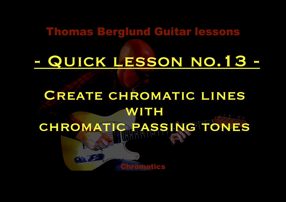 ThomasBerglund9's tweet photo. Quick lesson about to create chromatic lines using chromatic passing tones between the scale tones.
Watch the #guitarlesson from link below.
โบ https://t.co/J8TMdVPv2i
#quicklessons #chromatics #shorts #guitar #jazzguitar #guitarplayer #guitarlicks #jazzlicks #jazzguitarlicks https://t.co/izM9IVkaXr