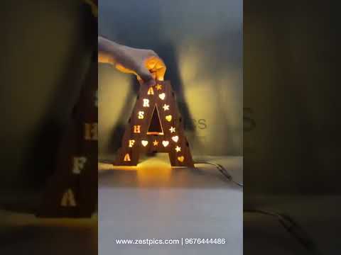 Zestpics's tweet image. Customise Wooden LED Alphabet Frame #ledframe #namingceremony #initials #initialframe #alphabetframe
