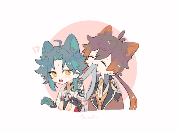 わーるど猫の日に間に合わせる気がなかった#鍾魈 #zhongxiao 