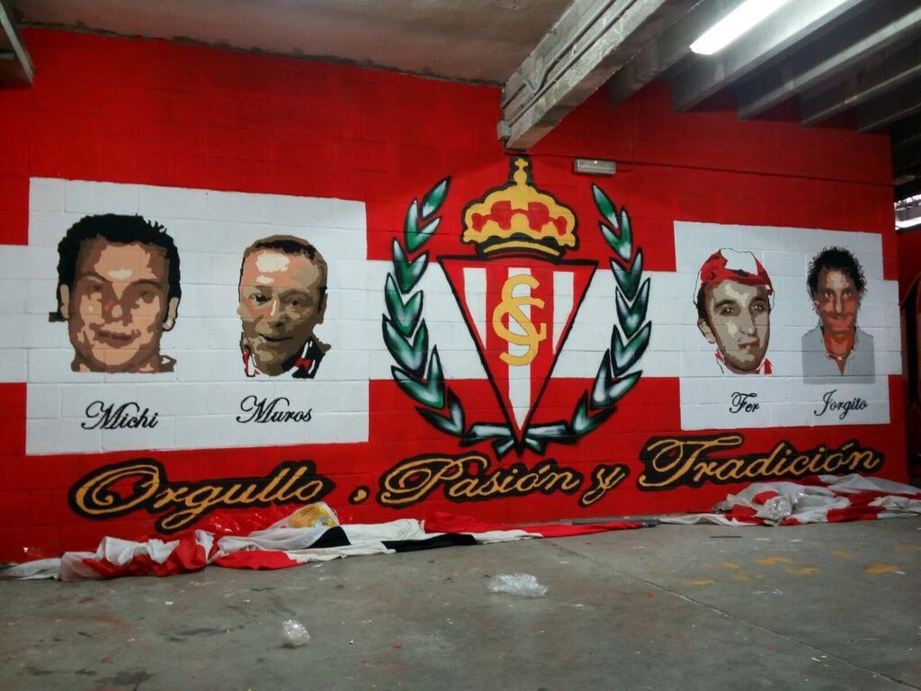ULTRASGIJON's tweet photo. Como cada año desde hace ya 12, te recordamos...y hoy vuelves a viajar con nosotros, como siempre, como tanto te gustaba.🔴⚪⚔

Solo muere quién cae en el olvido.
MUROS ETERNO SPORTINGUISTA. https://t.co/nyITEcGZhd