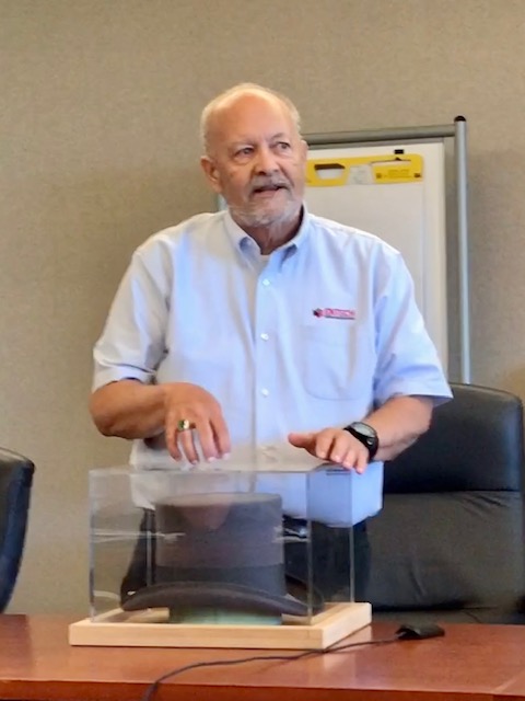 PAWaterEnviron's tweet photo. Thank you Mr. High Hat for your presentation to the Board of Directors of a new High Hat!  We sincerely appreciate this and equally appreciate your engagement throughout the years!  #pwea #epwpcoa #WEF https://t.co/rFZsoNfk4L