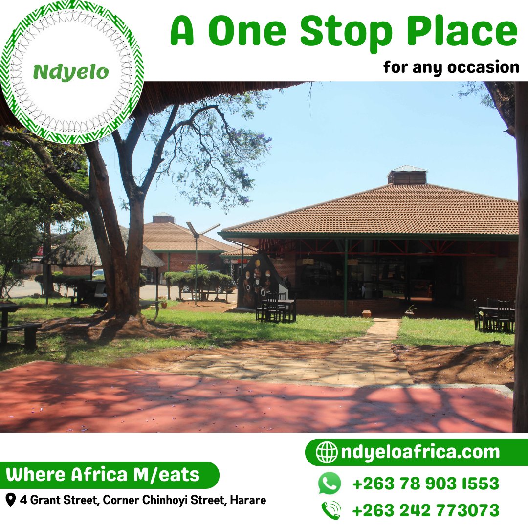 ndyelozw's tweet photo. Let us meet at Ndyelo this #weekend, you Venue for all types of events.. Your place to relax and enjoy Best African Meals...  Your #WeekendChillOut Place. Ndyelo is serene, secure, safe and the vibes are just magical... https://t.co/iJeftyYYvM
