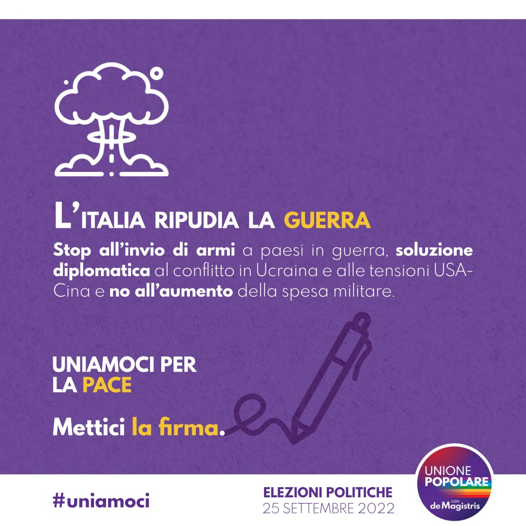 unione_popolare's tweet photo. La nostra Costituzione parla chiaro: l'Italia ripudia la guerra. Ma si sa, loro utilizzano la Costituzione solo quando fa comodo. Poi, quando c'è da applicarla su temi come il lavoro, i diritti e appunto la #Pace, se ne dimenticano.

#UnionePopolare #Uniamoci https://t.co/vJism1VblW