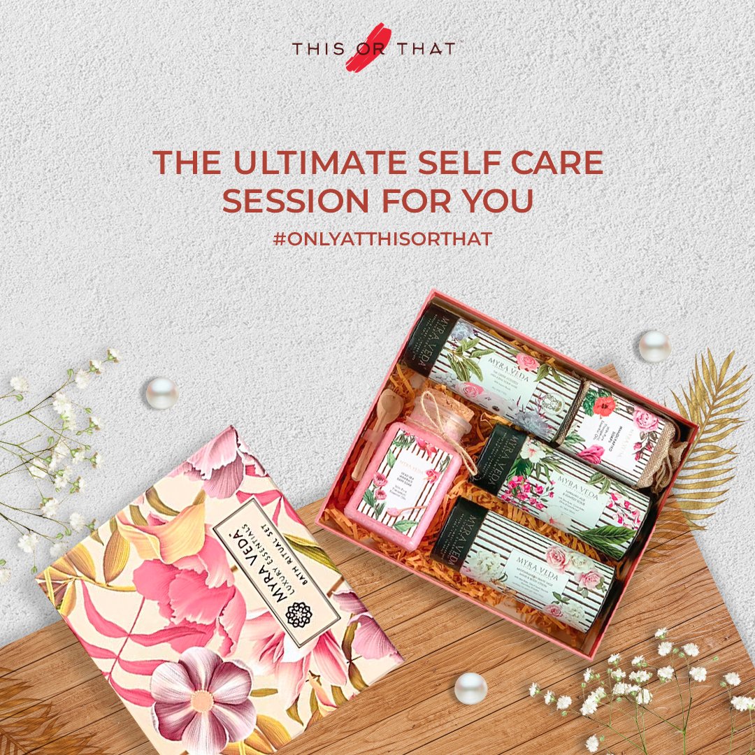 thisorthat_in's tweet photo. Whether you're looking for the perfect gift or just some self-indulgence, Exclusive Gift Hamper Myra Veda is for you. 🎁
Buy Myra Veda Luxury Hamper from #ThisOrThat
.
#ThisOrThat #OnlyAtThisOrThat #TOT #natural #skincare #healthyskin #nature #skincarekit #veda #selfcare #routine https://t.co/QHs8PfNIl7