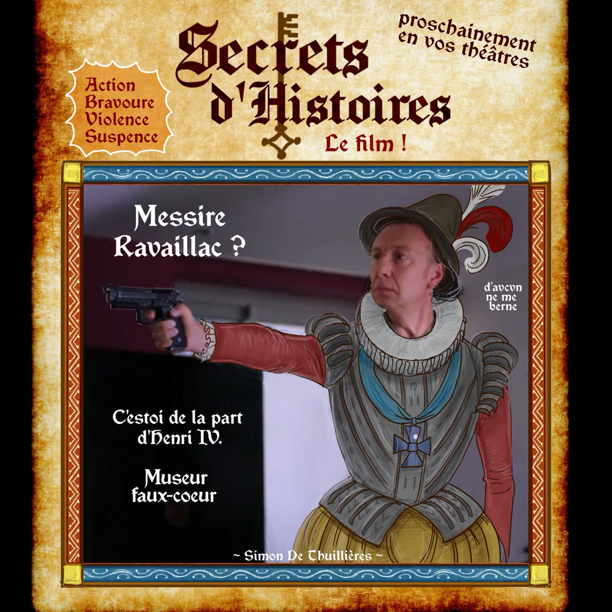 Mirez adonc proschain bloque-bustier à svcces de notre estivale saison.
Messire Berne faist temporelle excursion afin porter justice et vengeance!

#stephanebern #secretsdhistoire #bern #humour #thuillieres #codex