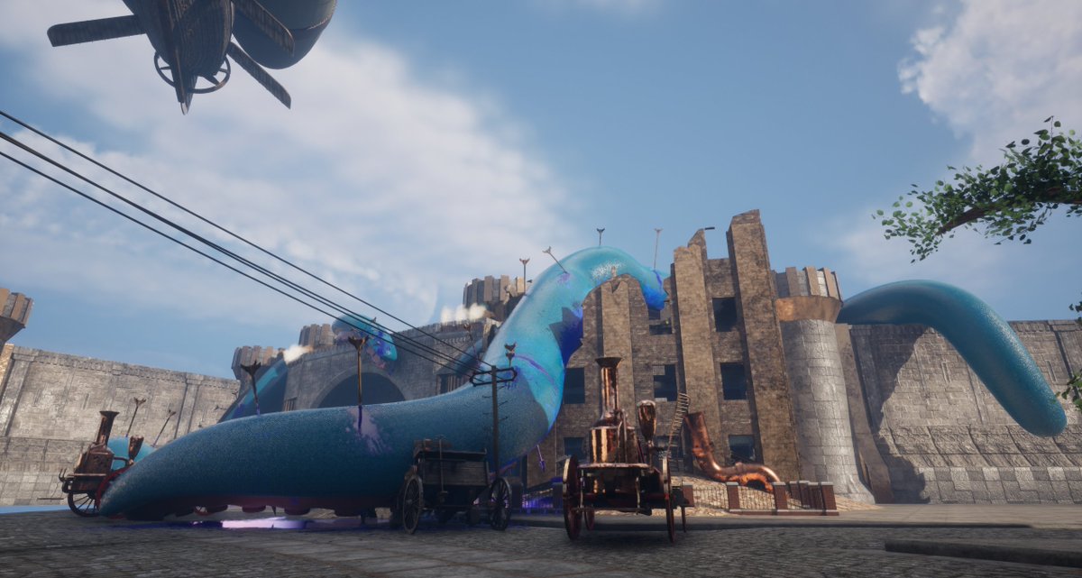 MikeFarrant3D's tweet photo. Once again a very busy last few weeks, building on Old Town, adding a kraken attack scene and a few new vehicles 
@CCCU_games
 
#indiegames #indiegame #gamedev #indiedev #indiegamedev #videogames #gamedevelopment #gaming #gamedesign #UnrealEngine5 #indiedeveloper https://t.co/782m6sKS5p