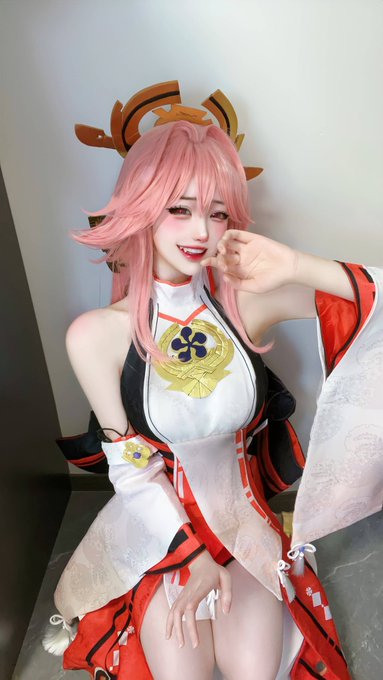 1 pic. #原神 #八重神子 #cos #屑狐狸

  “想得美哦～” https://t.co/hpYfoZNjQ8