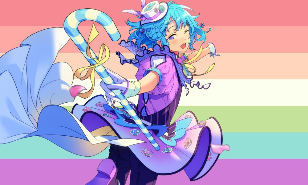 NeosbianOTD's tweet photo. Hajime Shino from Ensemble Stars is a trans lesbian and uses she/he/fluff/love/bun/charm pronouns! (Request from @kalimkiss) https://t.co/M5yaPDPP9S