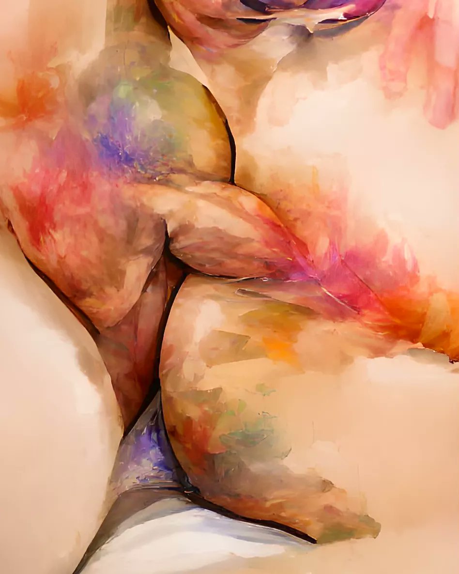 Streetdog_art's tweet photo. “Eyes reveal the unsaid things. The innocence, the flirtations, and the naughtiness all emanate from the eyes.” — Avijeet Das

Work Title : Holy Fuck!
Medium : Watercolor on Artificial Intelligence 

#Art #AI #blood #menstruation #surrealart  #sex #nature #fineart #painting https://t.co/eISdsORdBw