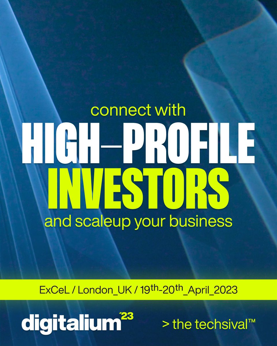DTechsival's tweet photo. > digitalium //the techsival - a festival of cutting-edge tech innovations.

> iconic &amp; visionary leaders meet here to create the phygital world through brilliant ideas.

ExCeL / London_UK / 19th-20th_April_2023

#digitalium23 #thetechsival #phygital #londontech https://t.co/odRLnGmvyn