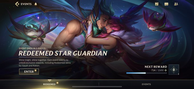 Liam - 1 pic. @wildrift @artqueues @UwuCoelha @JezzaWorks18 There’s something wrong with the redeemed star guardian event. I’m unable to spend or earn my points https://t.co/AM5FI17xPb