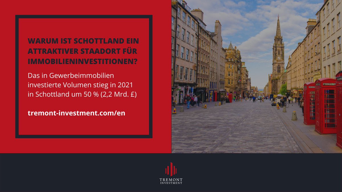 TremontInvest's tweet photo. With a 50 per cent increase in investments, there has never been a better time to invest in commercial property in Scotland. Visit our website to find out more https://t.co/qnstUi1e2p

#commercialproperty #propertyinvestment #property #scotland https://t.co/7yBygStK7H