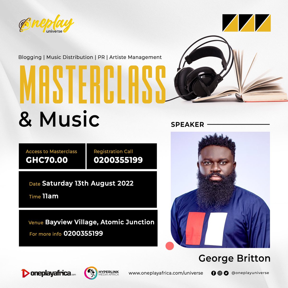 itsfusetv's tweet photo. Today is #Oneplayuniverse Masterclass and Music
Venue: Bayview Village 
Time:11am to 5 pm
Register at the gate. https://t.co/K8Y0L3Feiw
